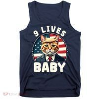 Funny Cat Donald Trump 9 Lives Baby Tank Top thumb 0
