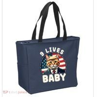 Funny Cat Donald Trump 9 Lives Baby Tote Bag thumb 2