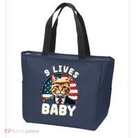Funny Cat Donald Trump 9 Lives Baby Tote Bag thumb 3