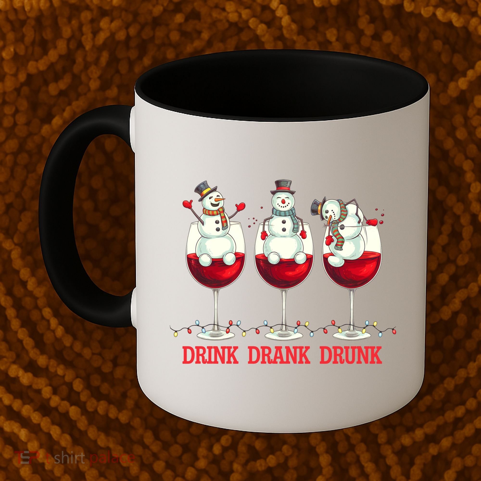 Funny Christmas Drink Drank Drunk Snowmen Coffee Mug