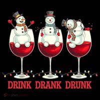 Funny Christmas Drink Drank Drunk Snowmen Coffee Mug thumb 5