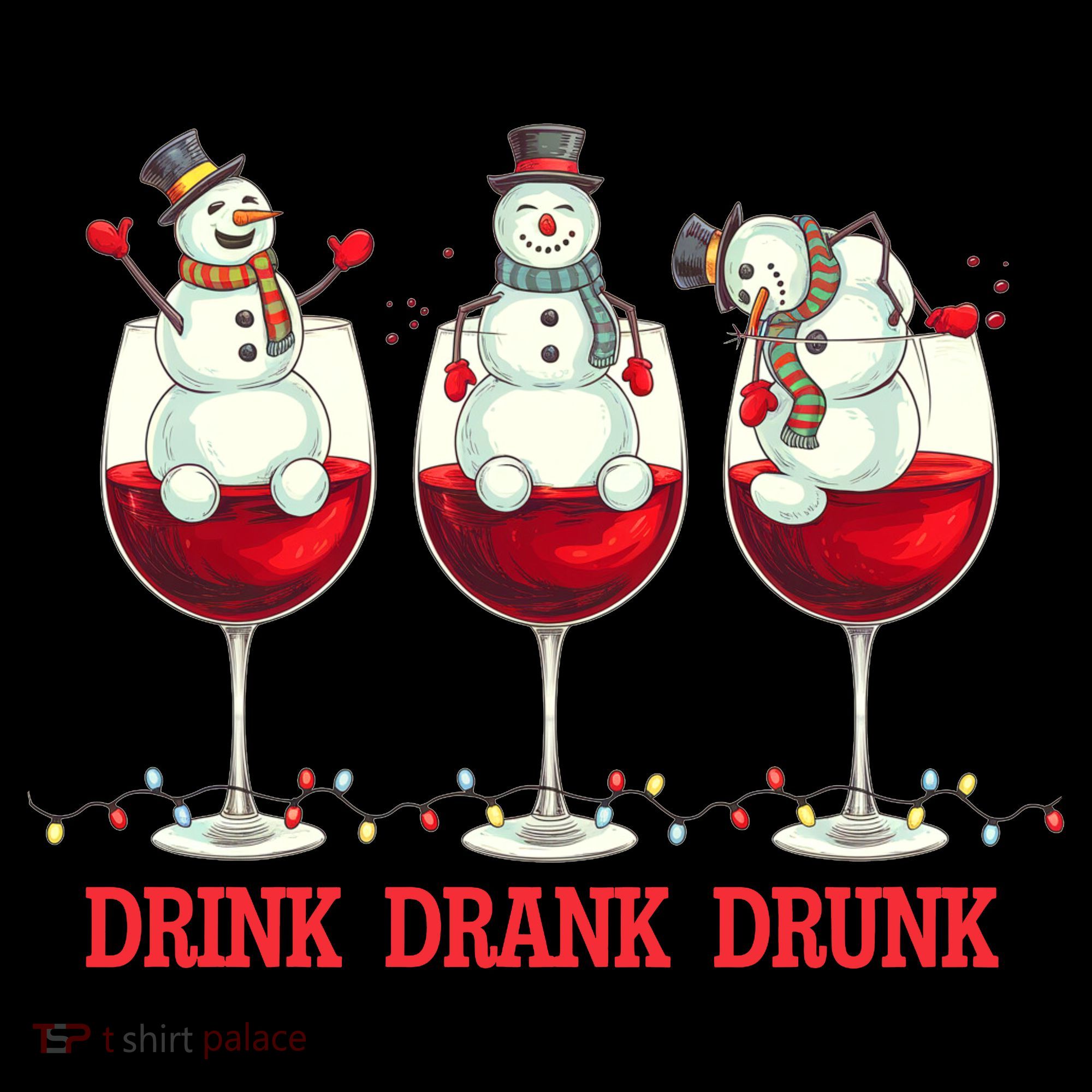 Funny Christmas Drink Drank Drunk Snowmen Coffee Mug