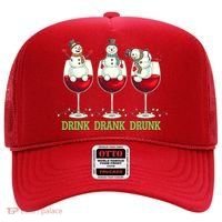 Funny Christmas Drink Drank Drunk Snowmen Hat thumb 0
