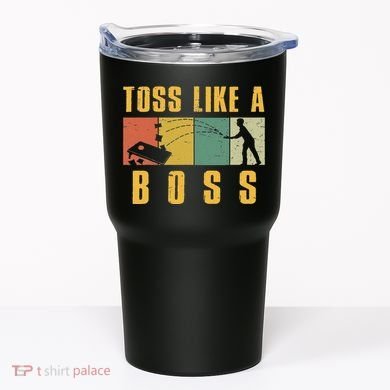 Funny Cornhole Design Cornhole Bean Bag Toss Tumbler