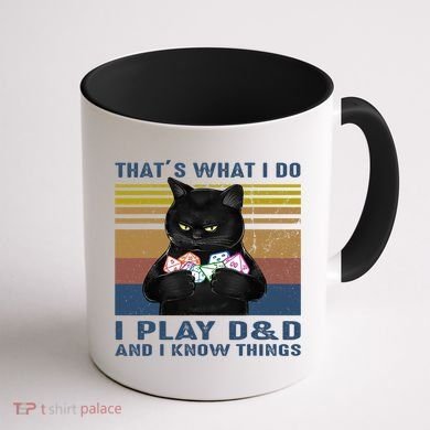 Funny Cat Dungeon Meowster Coffee Mug back