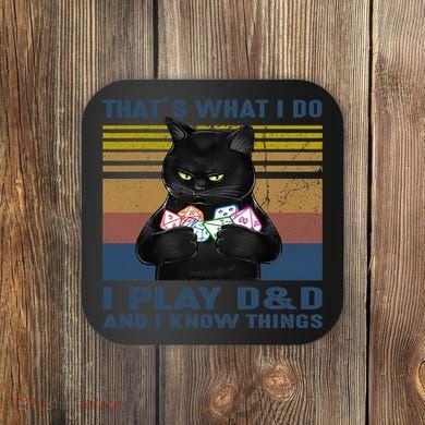 Funny Cat Dungeon Meowster Coaster