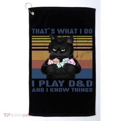 Funny Cat Dungeon Meowster Golf Towel