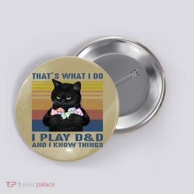 Funny Cat Dungeon Meowster Button