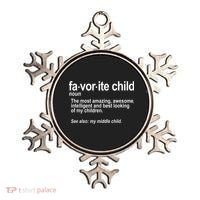 Favorite Child Definition Funny Mom And Dad Middle Child Ornament thumb 0