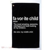 Favorite Child Definition Funny Mom And Dad Middle Child Golf Towel thumb 0