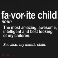 Favorite Child Definition Funny Mom And Dad Middle Child Visor thumb 3