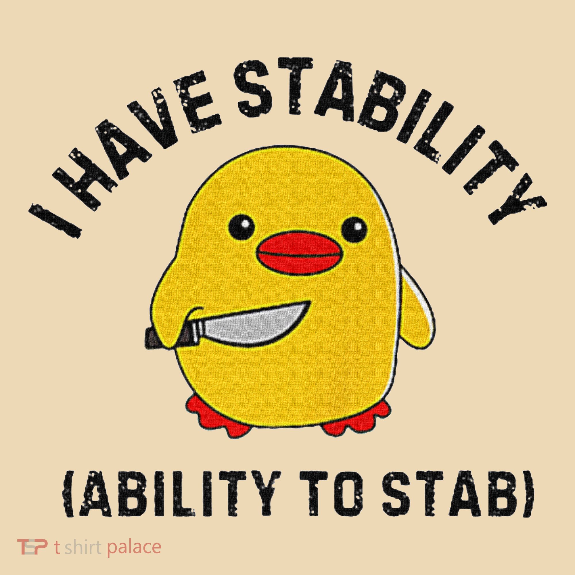 Funny Cute Duck Funny I Have Stability Ability To Stab Tote Bag