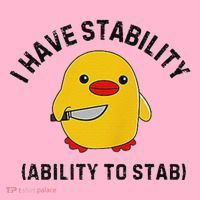 Funny Cute Duck Funny I Have Stability Ability To Stab Coaster thumb 2