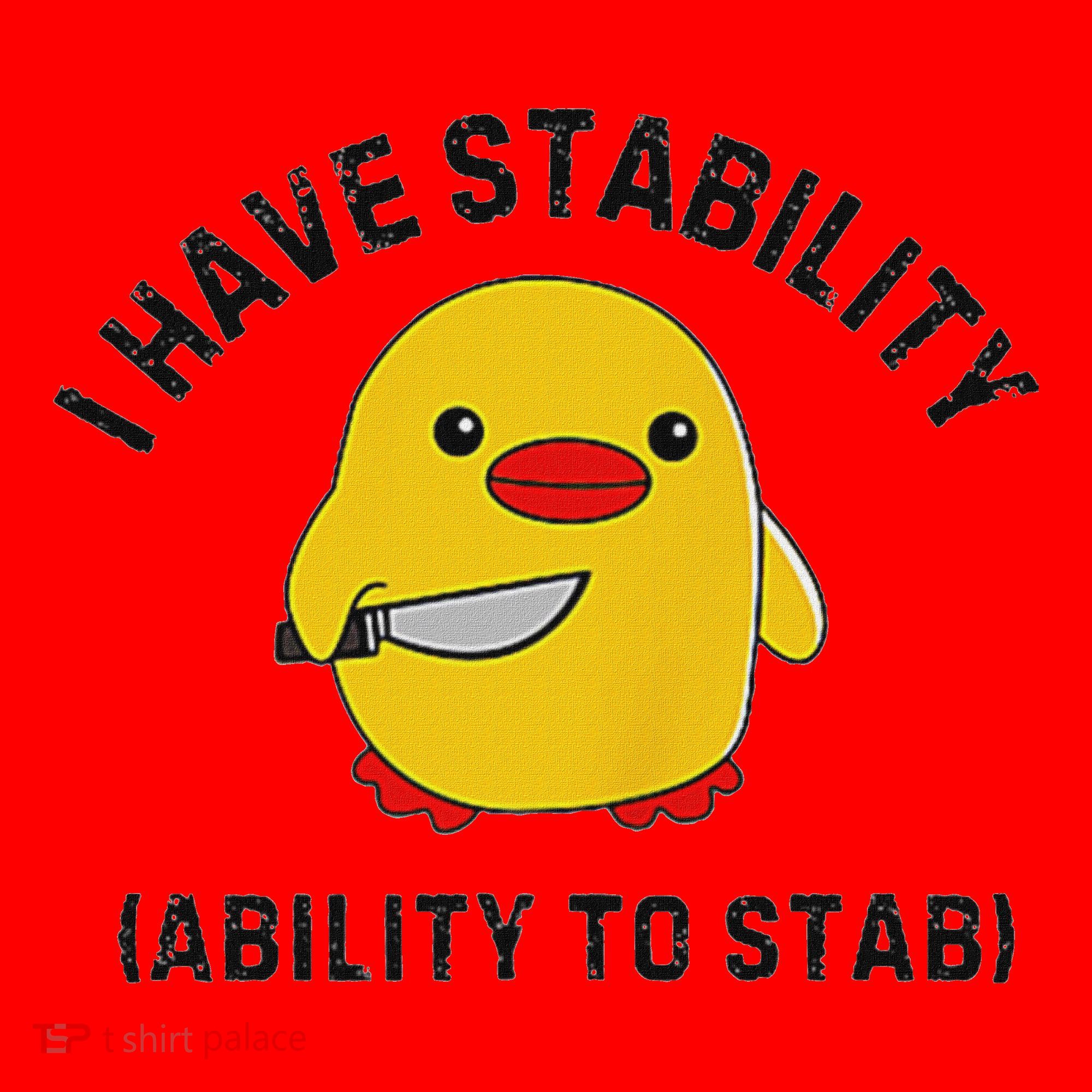 Funny Cute Duck Funny I Have Stability Ability To Stab Santa Hat