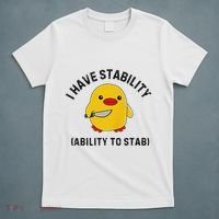 Funny Cute Duck Funny I Have Stability Ability To Stab T-Shirt thumb 5