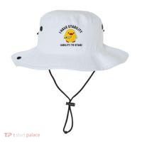 Funny Cute Duck Funny I Have Stability Ability To Stab Bucket Hat thumb 0