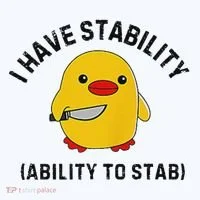 Funny Cute Duck Funny I Have Stability Ability To Stab Tank Top thumb 6