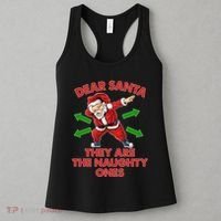Funny Christmas Dear Santa They Are The Naughty Ones Women's Tank Top thumb 3