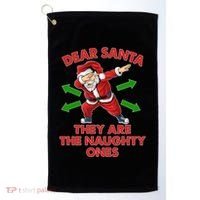 Funny Christmas Dear Santa They Are The Naughty Ones Golf Towel thumb 0