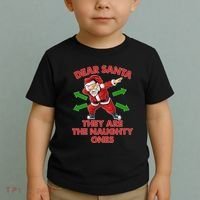 Funny Christmas Dear Santa They Are The Naughty Ones Toddler T-Shirt thumb 2
