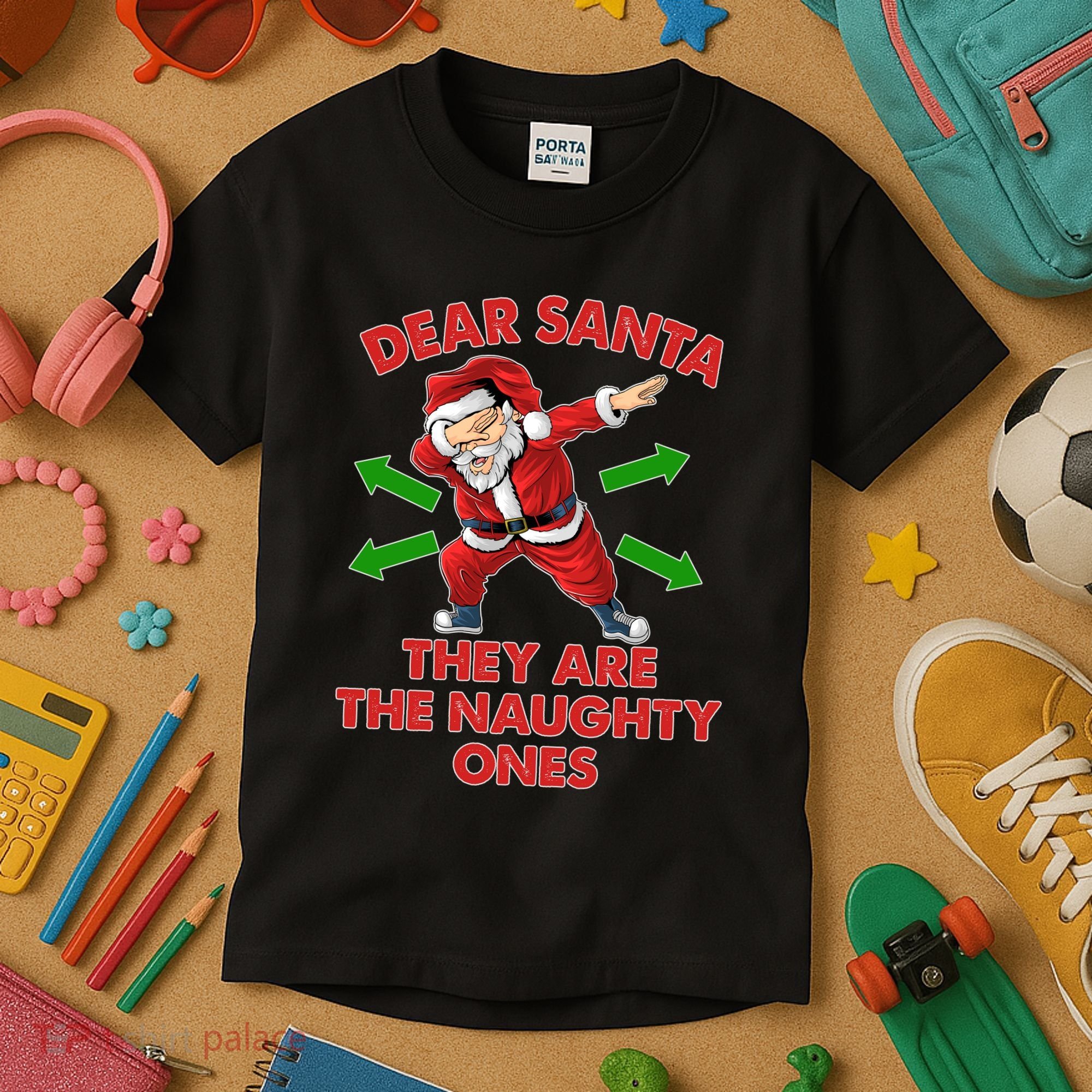 Funny Christmas Dear Santa They Are The Naughty Ones Kids T-Shirt