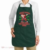 Funny Christmas Dear Santa They Are The Naughty Ones Apron thumb 2