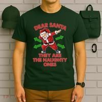 Funny Christmas Dear Santa They Are The Naughty Ones T-Shirt thumb 6