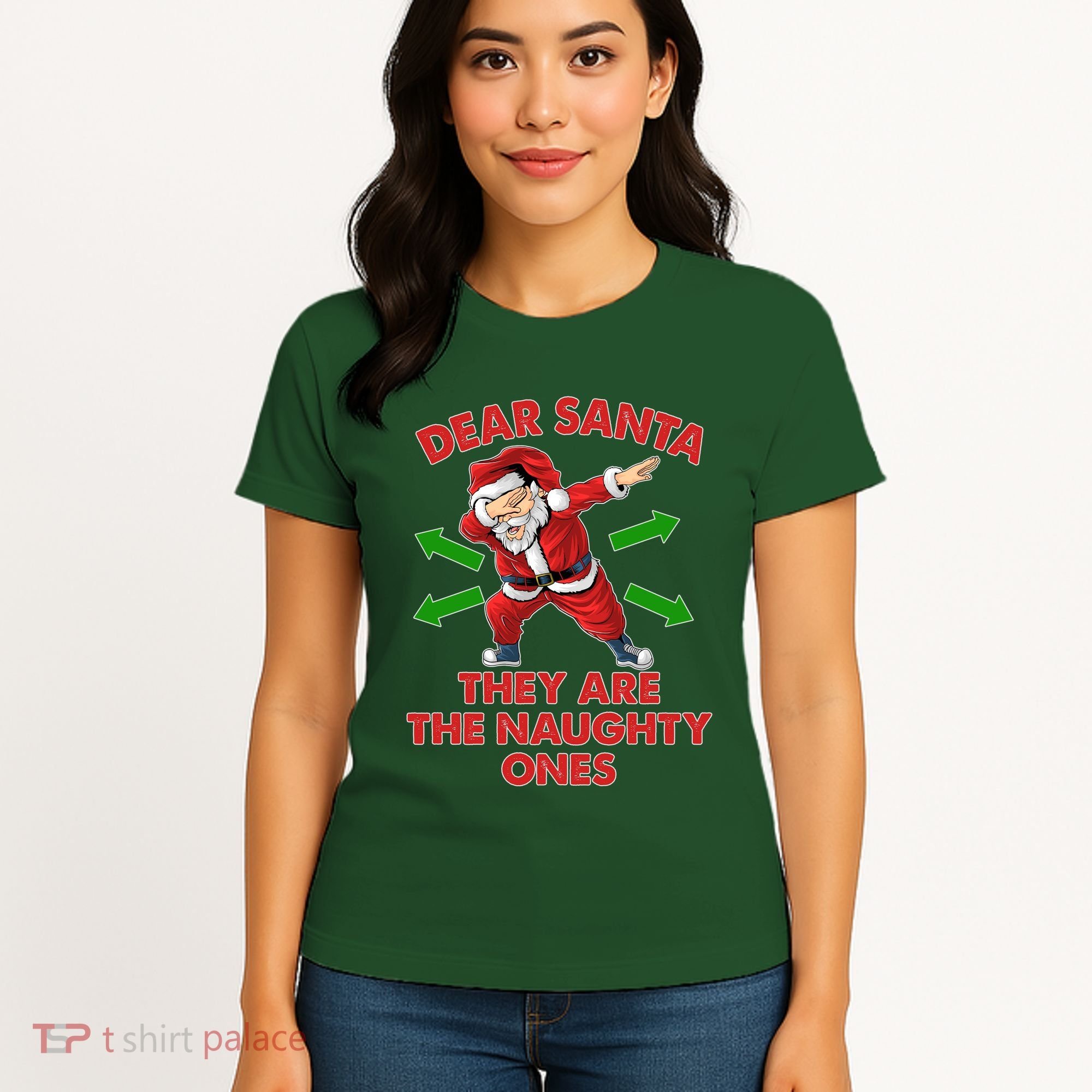 Funny Christmas Dear Santa They Are The Naughty Ones Women's T-Shirt
