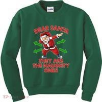 Funny Christmas Dear Santa They Are The Naughty Ones Kids Sweatshirt thumb 0