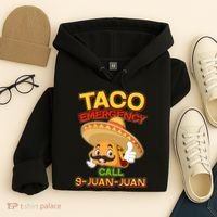 Funny Cinco De Mayo Taco Emergency Call 9 Juan Juan Hoodie thumb 4