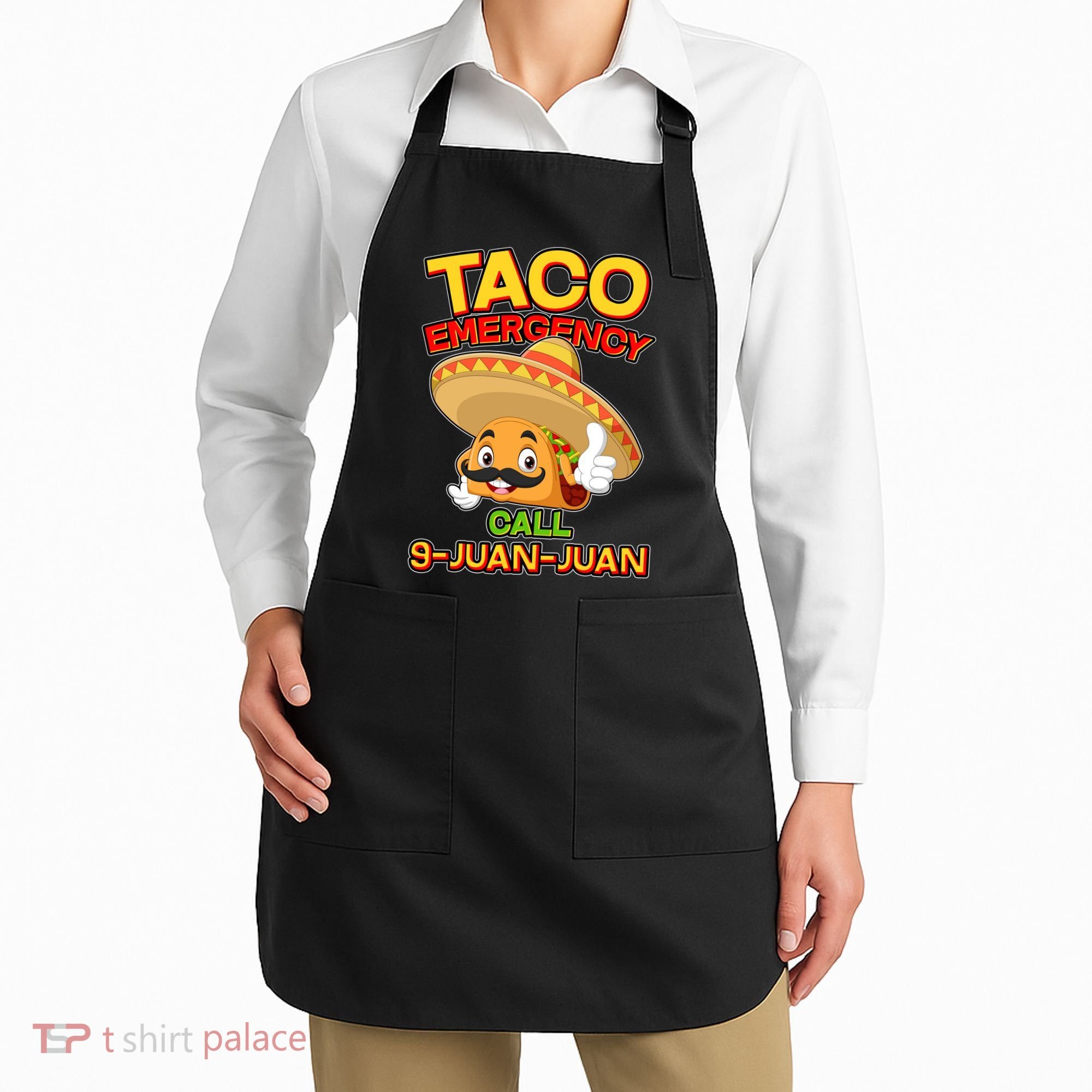 Funny Cinco De Mayo Taco Emergency Call 9 Juan Juan Apron