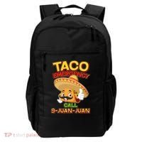 Funny Cinco De Mayo Taco Emergency Call 9 Juan Juan Backpack thumb 0