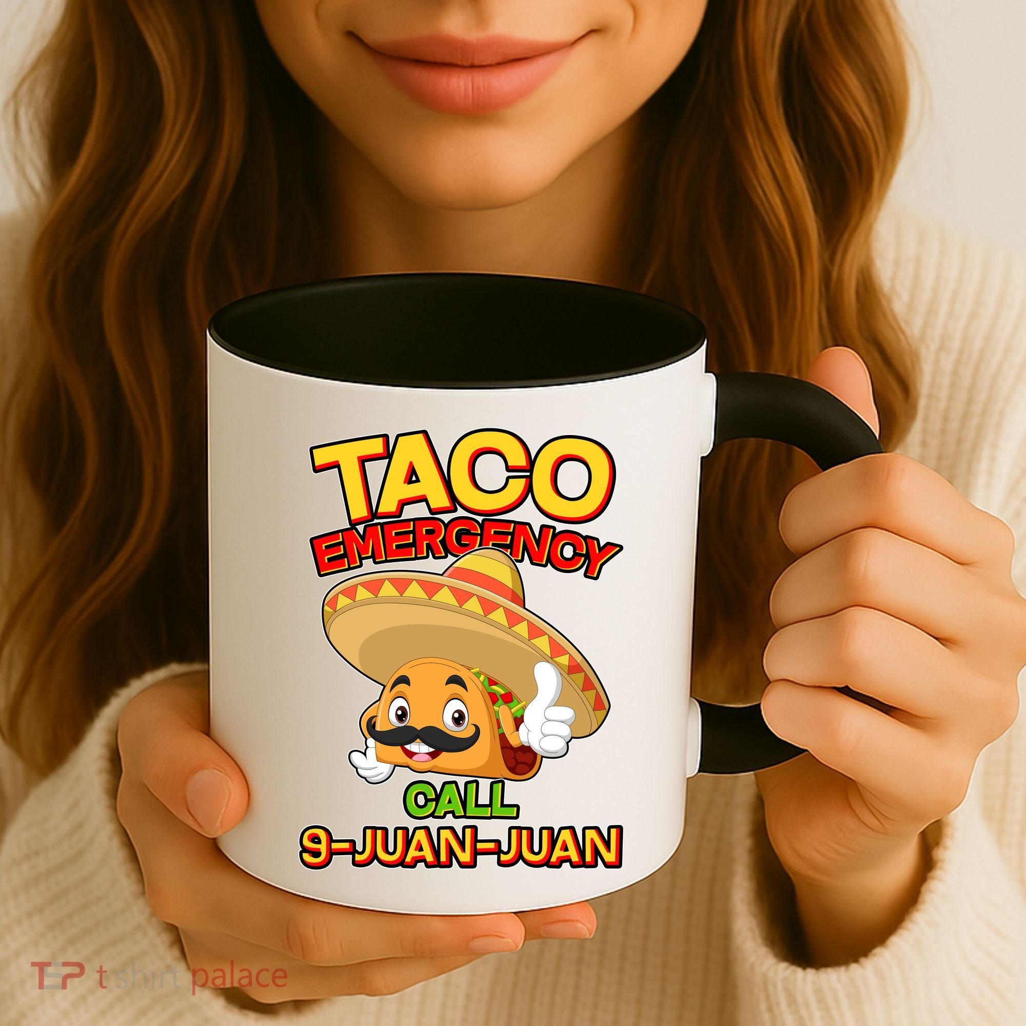 Funny Cinco De Mayo Taco Emergency Call 9 Juan Juan Coffee Mug