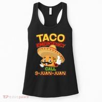 Funny Cinco De Mayo Taco Emergency Call 9 Juan Juan Women's Tank Top thumb 0