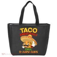 Funny Cinco De Mayo Taco Emergency Call 9 Juan Juan Tote Bag thumb 0