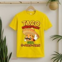 Funny Cinco De Mayo Taco Emergency Call 9 Juan Juan T-Shirt thumb 2