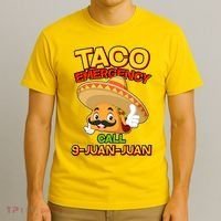 Funny Cinco De Mayo Taco Emergency Call 9 Juan Juan T-Shirt thumb 3