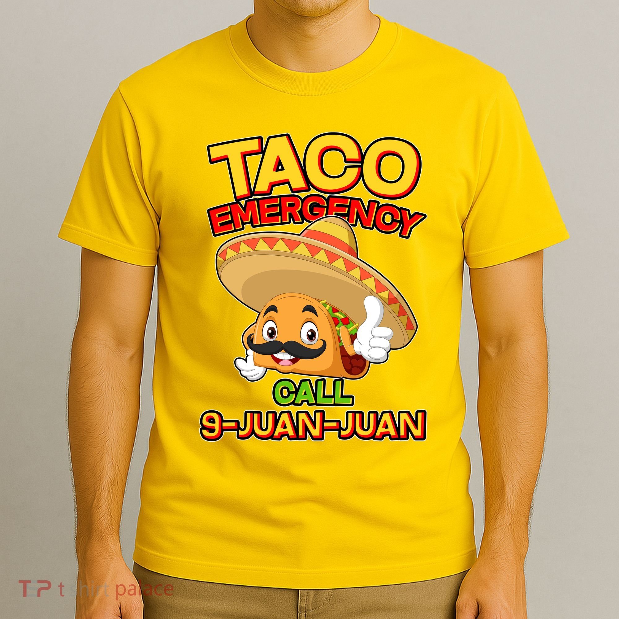 Funny Cinco De Mayo Taco Emergency Call 9 Juan Juan T-Shirt