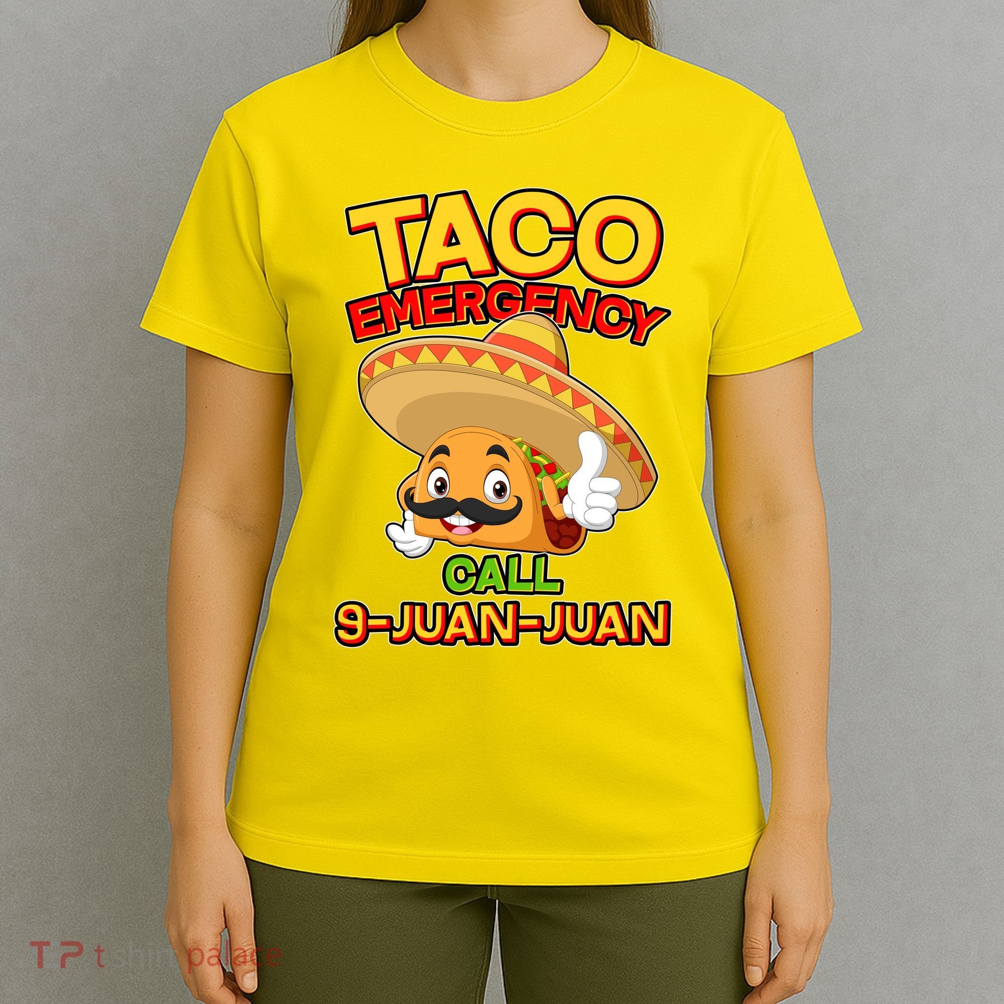 Funny Cinco De Mayo Taco Emergency Call 9 Juan Juan T-Shirt