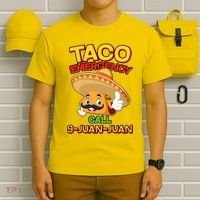 Funny Cinco De Mayo Taco Emergency Call 9 Juan Juan T-Shirt thumb 6