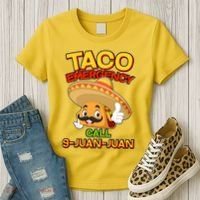 Funny Cinco De Mayo Taco Emergency Call 9 Juan Juan Women's T-Shirt thumb 3