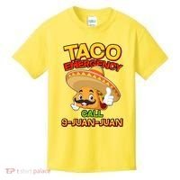 Funny Cinco De Mayo Taco Emergency Call 9 Juan Juan Kids T-Shirt thumb 0