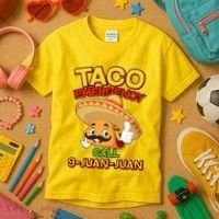 Funny Cinco De Mayo Taco Emergency Call 9 Juan Juan Kids T-Shirt thumb 3