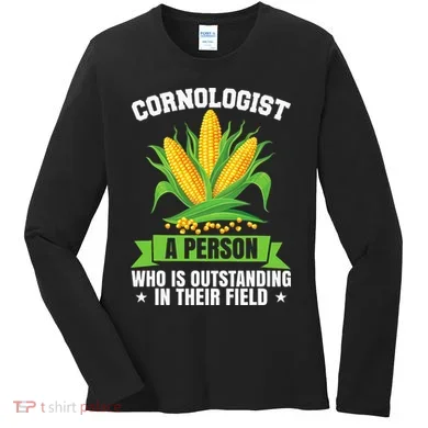 Funny Cornologist Definition Corn Farmer Women's Long Sleeve Shirt