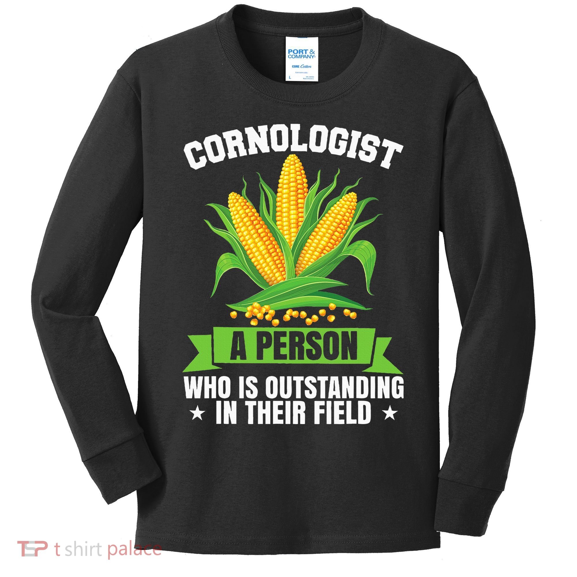 Funny Cornologist Definition Corn Farmer Kids Long Sleeve Shirt