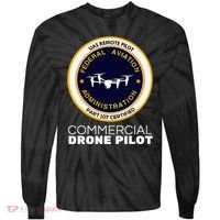 Faa Commercial Drone Pilot Tie-Dye Long Sleeve Shirt thumb 0