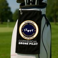 Faa Commercial Drone Pilot Golf Towel thumb 2