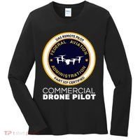 Faa Commercial Drone Pilot Women's Long Sleeve Shirt thumb 0
