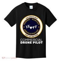 Faa Commercial Drone Pilot Kids T-Shirt thumb 0