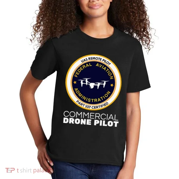Faa Commercial Drone Pilot Kids T-Shirt